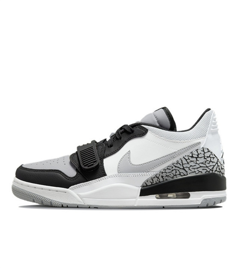 Men's Black/White/Grey Running Weapon Air Jordan Legacy 312 Low Shoes 004